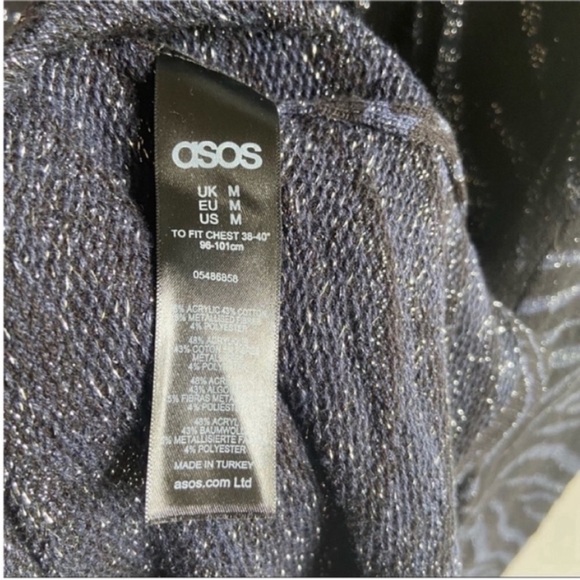 ASOS sweater black zebra print metallic yarn - Picture 5 of 7